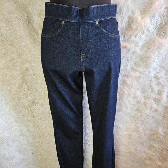 NWT Simply Vera Vera Wang Women's Blue Midnight Rinse Curvy Denim Legging Size M - Picture 1 of 8